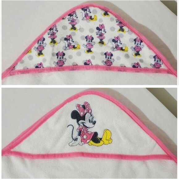 New Robe & Towels Bath Set Kid Baby 0-9 Months Girl Gray White Mini 4 Piece NWT - Picture 14 of 16